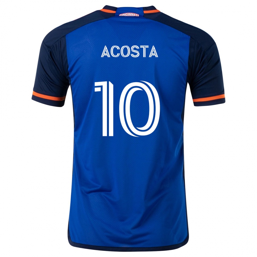 Bambino Maglia Luciano Acosta #10 Blu Bianco Kit Gara Home 2024/25 Maglietta