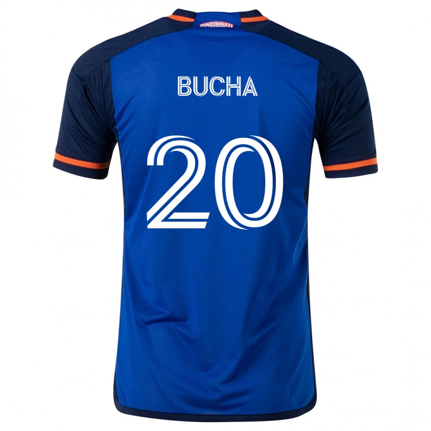 Bambino Maglia Pavel Bucha #20 Blu Bianco Kit Gara Home 2024/25 Maglietta