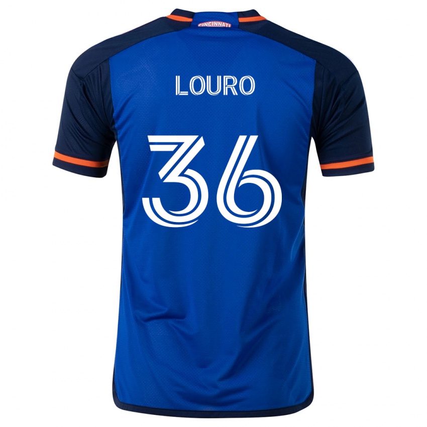 Bambino Maglia Evan Louro #36 Blu Bianco Kit Gara Home 2024/25 Maglietta