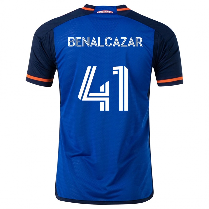 Bambino Maglia Nico Benalcázar #41 Blu Bianco Kit Gara Home 2024/25 Maglietta