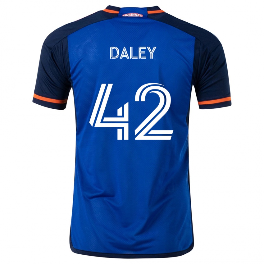 Bambino Maglia Amir Daley #42 Blu Bianco Kit Gara Home 2024/25 Maglietta