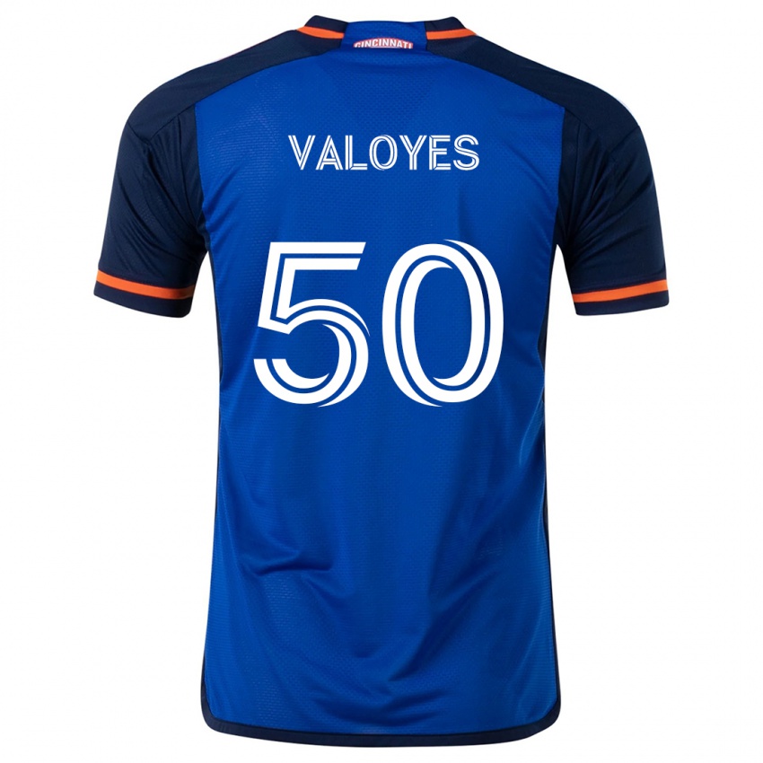 Bambino Maglia Yeiner Valoyes #50 Blu Bianco Kit Gara Home 2024/25 Maglietta