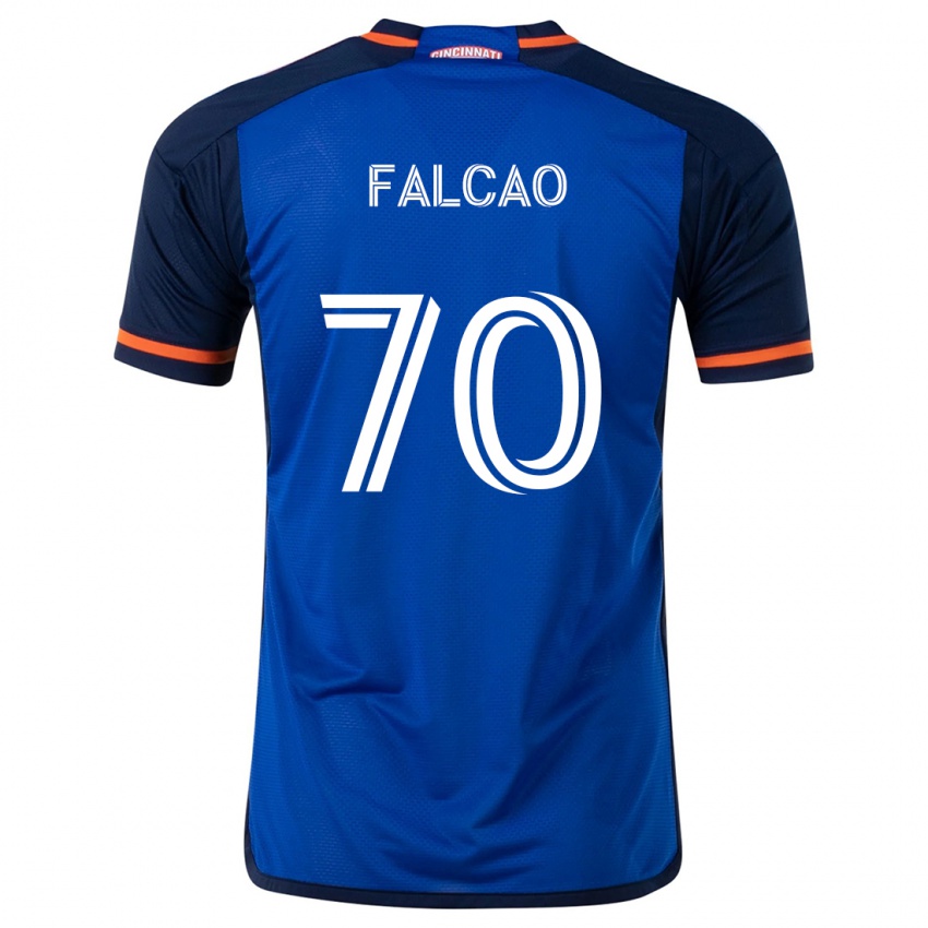 Bambino Maglia Kiano Falcao #70 Blu Bianco Kit Gara Home 2024/25 Maglietta