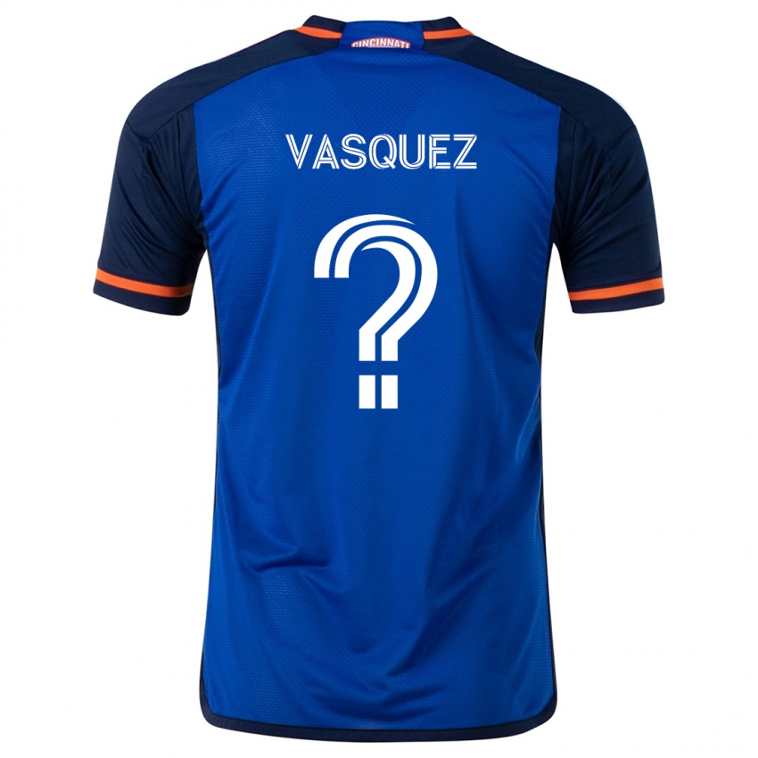 Bambino Maglia Bryan Vásquez #0 Blu Bianco Kit Gara Home 2024/25 Maglietta