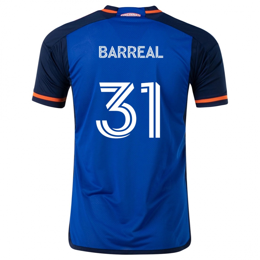 Bambino Maglia Álvaro Barreal #31 Blu Bianco Kit Gara Home 2024/25 Maglietta