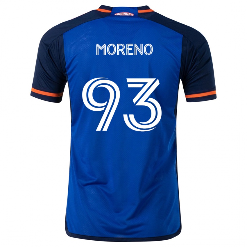 Bambino Maglia Júnior Moreno #93 Blu Bianco Kit Gara Home 2024/25 Maglietta