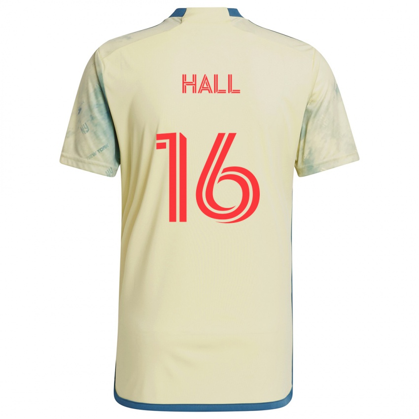 Bambino Maglia Julian Hall #16 Giallo Rosso Blu Kit Gara Home 2024/25 Maglietta