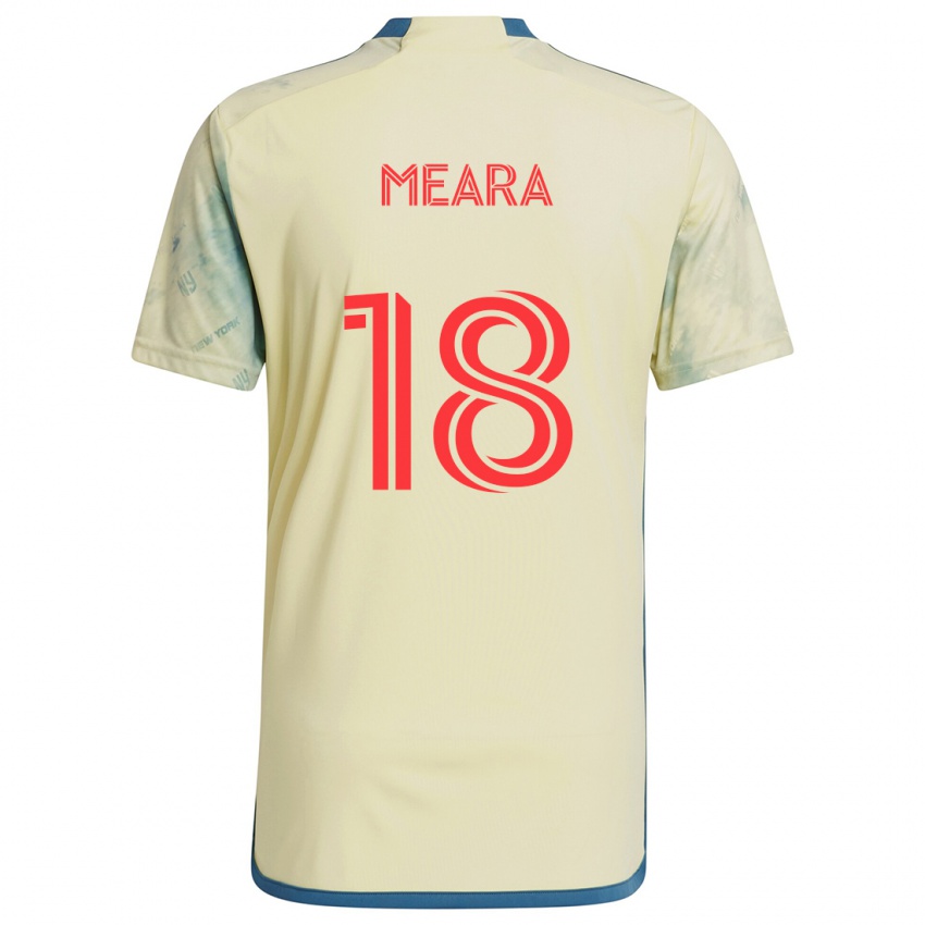 Bambino Maglia Ryan Meara #18 Giallo Rosso Blu Kit Gara Home 2024/25 Maglietta