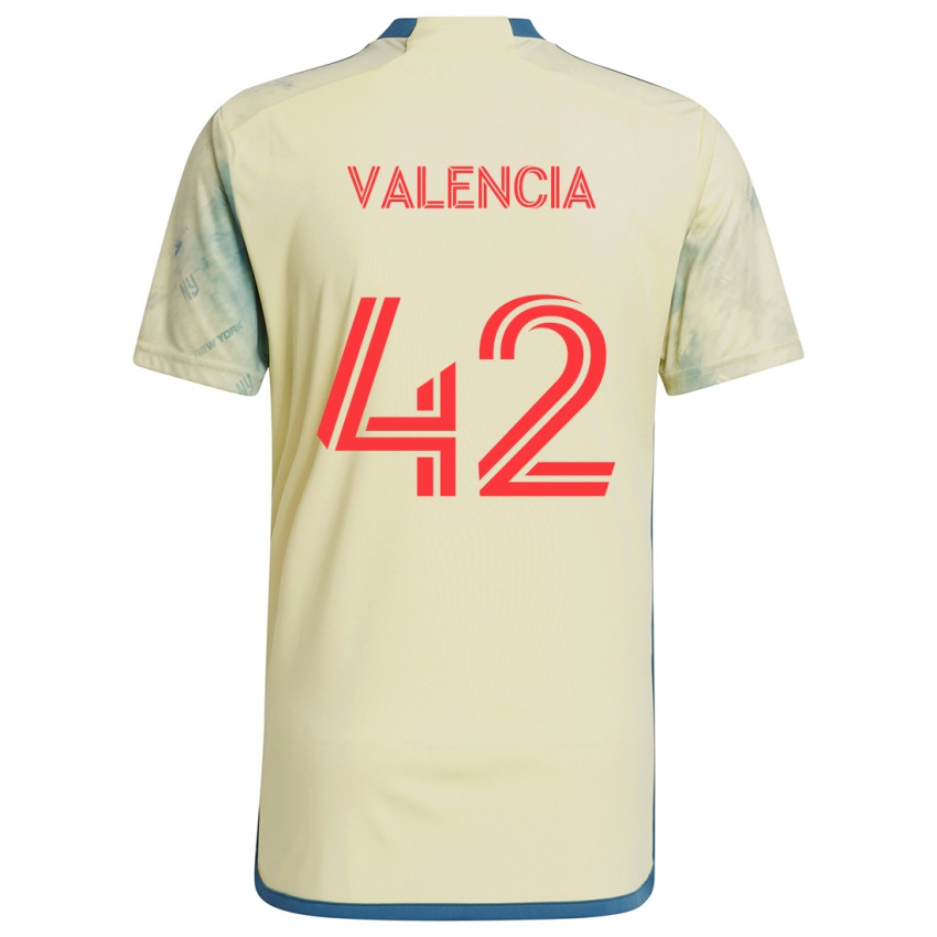 Bambino Maglia Omar Valencia #42 Giallo Rosso Blu Kit Gara Home 2024/25 Maglietta