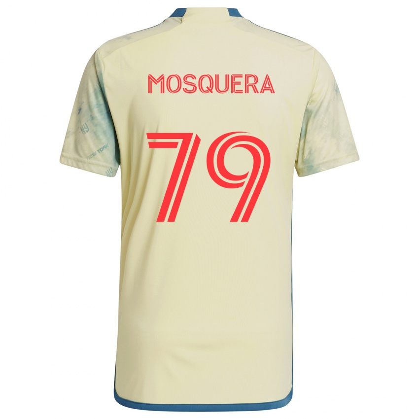 Bambino Maglia Rafael Mosquera #79 Giallo Rosso Blu Kit Gara Home 2024/25 Maglietta