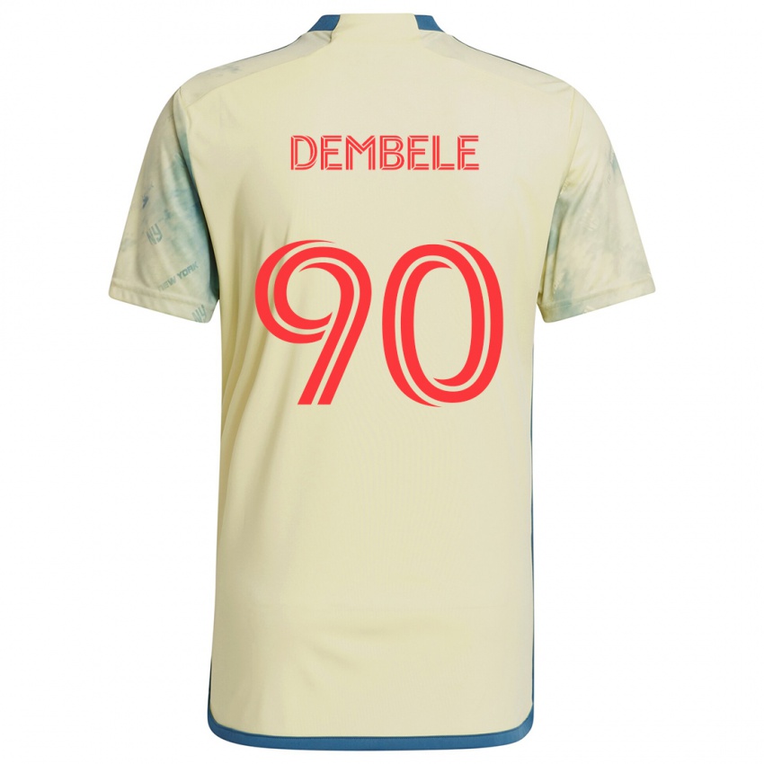 Bambino Maglia Malick Dembele #90 Giallo Rosso Blu Kit Gara Home 2024/25 Maglietta