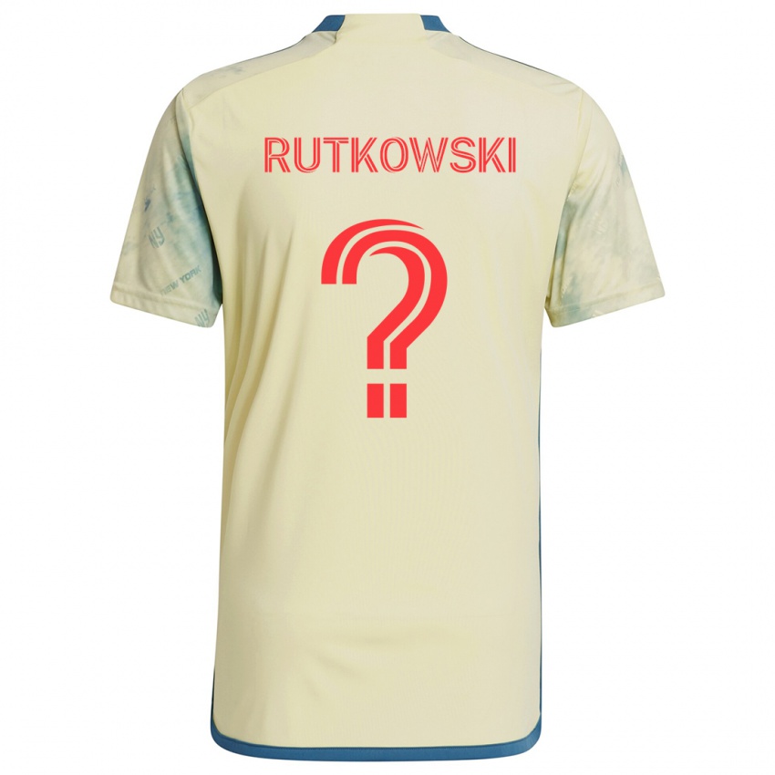 Bambino Maglia Alan Rutkowski #0 Giallo Rosso Blu Kit Gara Home 2024/25 Maglietta