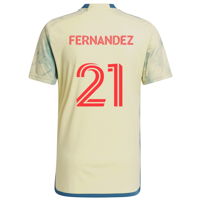 Bambino Maglia Omir Fernandez #21 Giallo Rosso Blu Kit Gara Home 2024/25 Maglietta