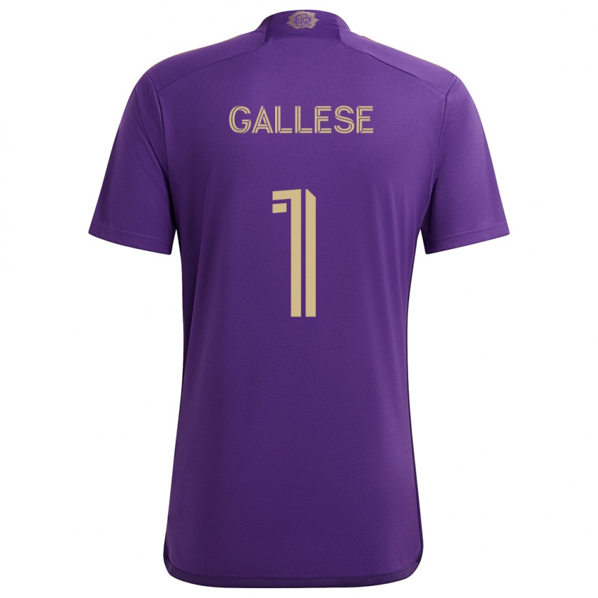 Bambino Maglia Pedro Gallese #1 Viola Giallo Kit Gara Home 2024/25 Maglietta