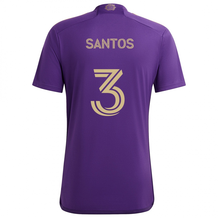 Bambino Maglia Rafael Santos #3 Viola Giallo Kit Gara Home 2024/25 Maglietta