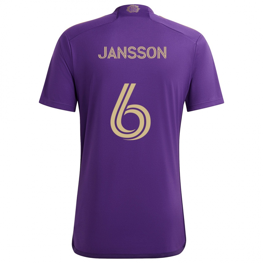 Bambino Maglia Robin Jansson #6 Viola Giallo Kit Gara Home 2024/25 Maglietta