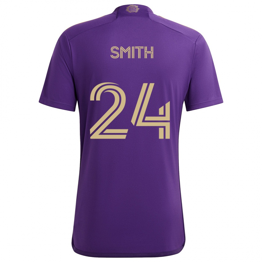 Bambino Maglia Kyle Smith #24 Viola Giallo Kit Gara Home 2024/25 Maglietta