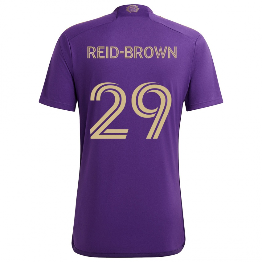 Bambino Maglia Tahir Reid-Brown #29 Viola Giallo Kit Gara Home 2024/25 Maglietta