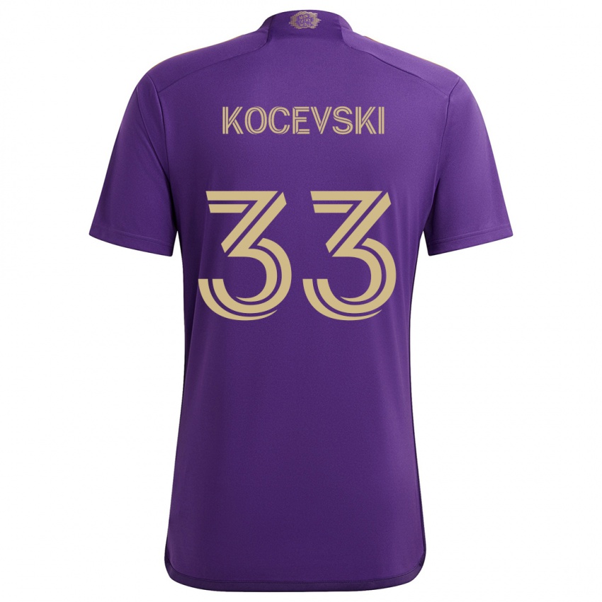 Bambino Maglia Jeorgio Kocevski #33 Viola Giallo Kit Gara Home 2024/25 Maglietta