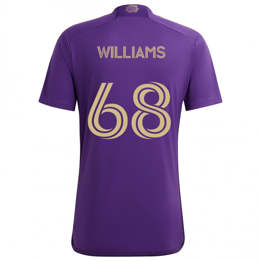 Bambino Maglia Thomas Williams #68 Viola Giallo Kit Gara Home 2024/25 Maglietta