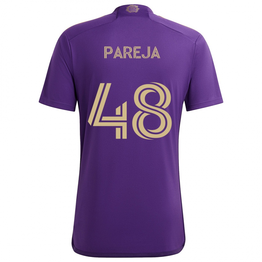 Bambino Maglia Diego Pareja #48 Viola Giallo Kit Gara Home 2024/25 Maglietta