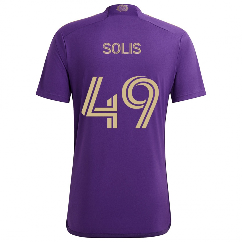 Bambino Maglia Jhon Solís #49 Viola Giallo Kit Gara Home 2024/25 Maglietta