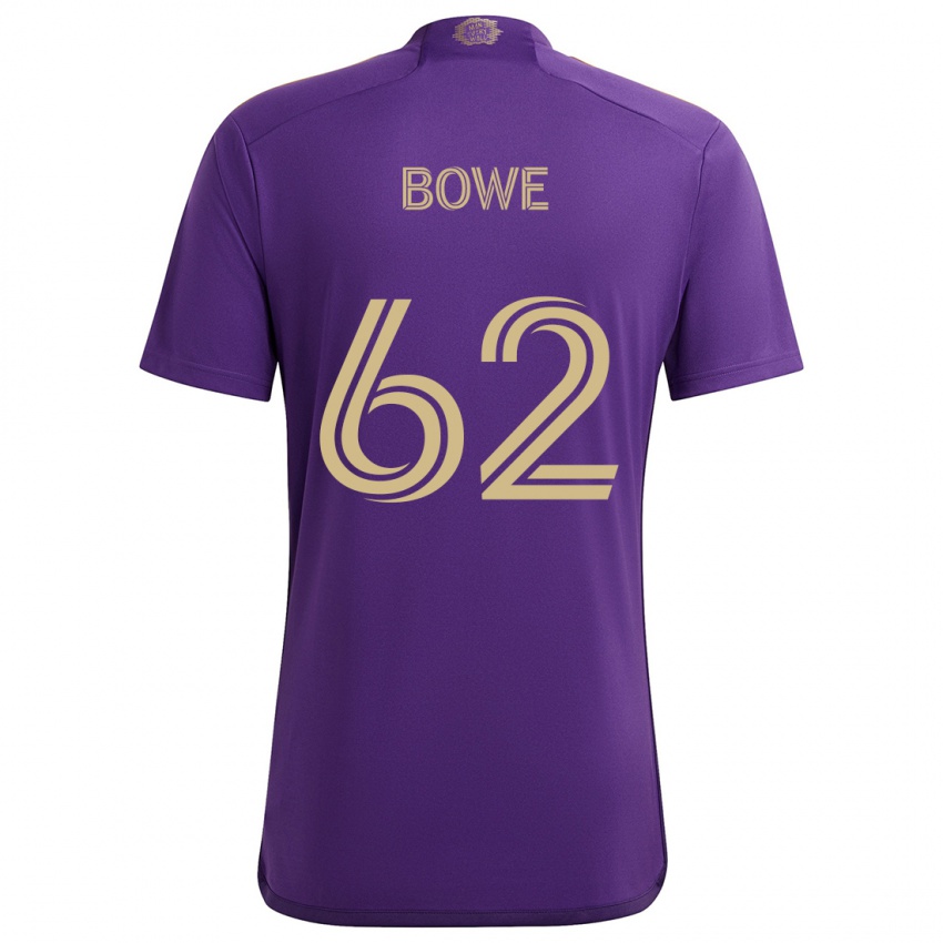 Bambino Maglia Thomas Bowe #62 Viola Giallo Kit Gara Home 2024/25 Maglietta