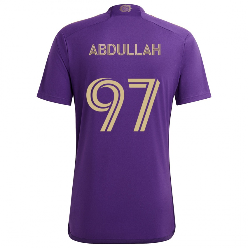 Bambino Maglia Majed Abdullah #97 Viola Giallo Kit Gara Home 2024/25 Maglietta