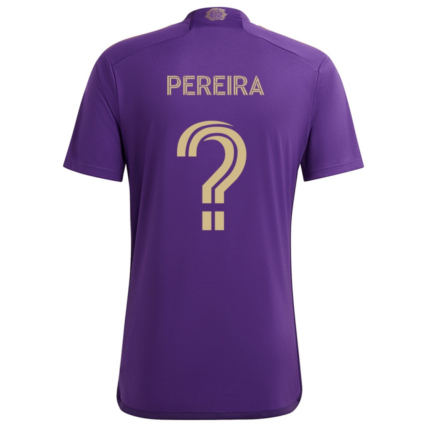 Bambino Maglia Dominic Pereira #0 Viola Giallo Kit Gara Home 2024/25 Maglietta