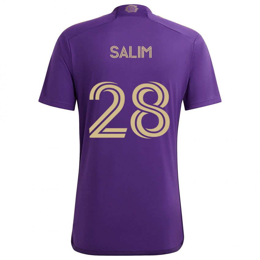 Bambino Maglia Abdi Salim #28 Viola Giallo Kit Gara Home 2024/25 Maglietta