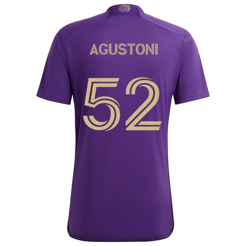 Bambino Maglia Gonzalo Agustoni #52 Viola Giallo Kit Gara Home 2024/25 Maglietta