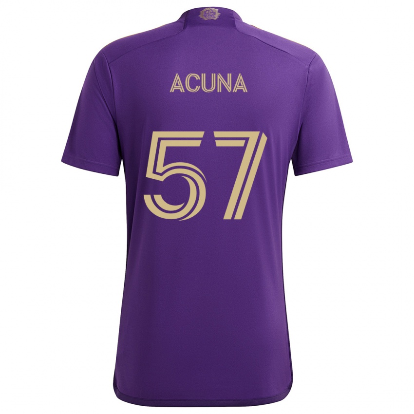 Bambino Maglia Cristofer Acuña #57 Viola Giallo Kit Gara Home 2024/25 Maglietta