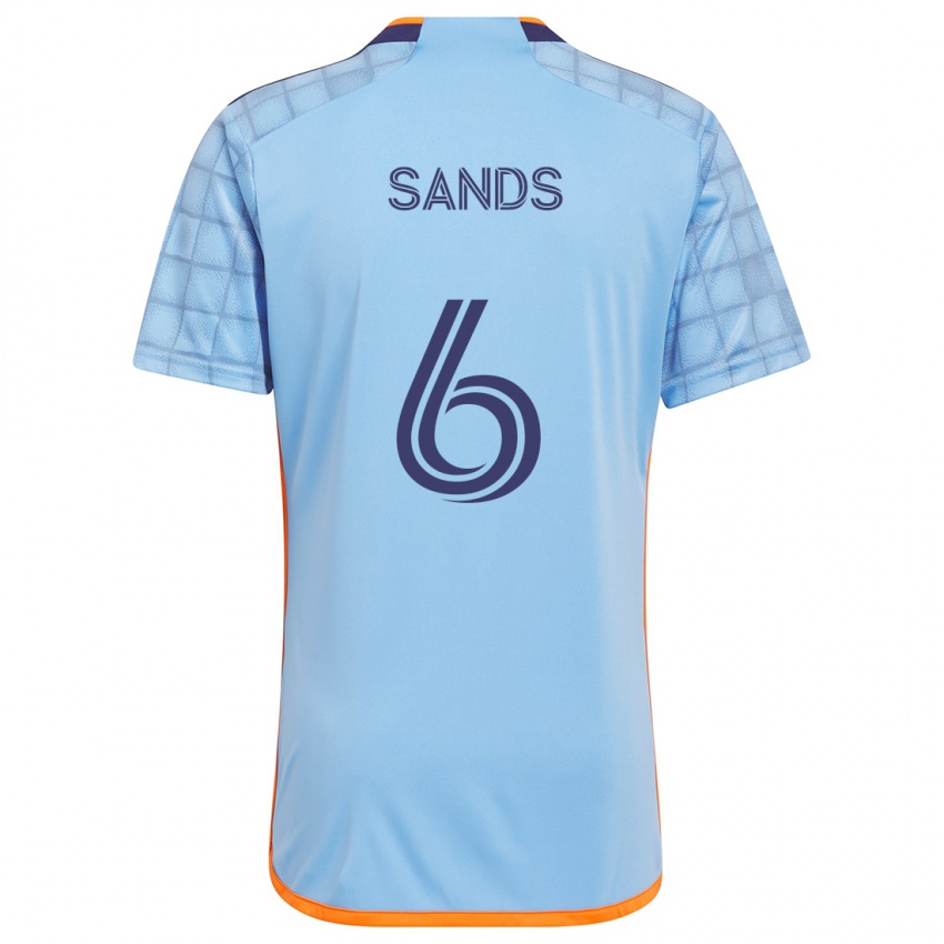 Bambino Maglia James Sands #6 Blu Arancione Kit Gara Home 2024/25 Maglietta