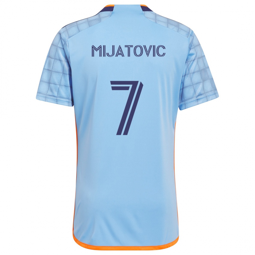 Bambino Maglia Jovan Mijatovic #7 Blu Arancione Kit Gara Home 2024/25 Maglietta