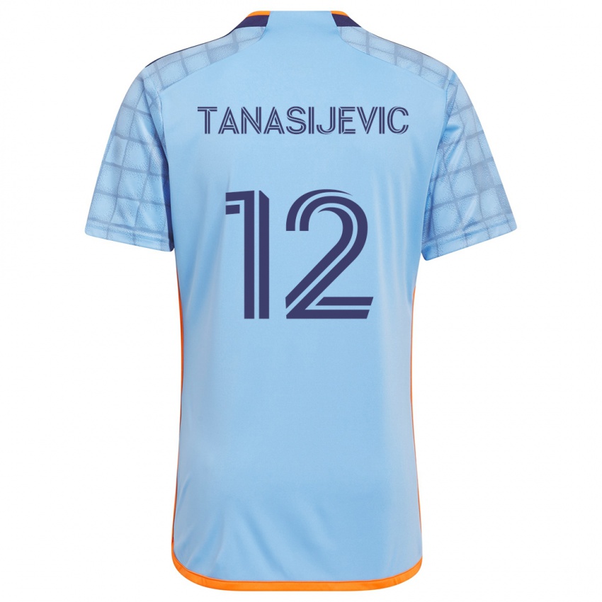 Bambino Maglia Strahinja Tanasijevic #12 Blu Arancione Kit Gara Home 2024/25 Maglietta