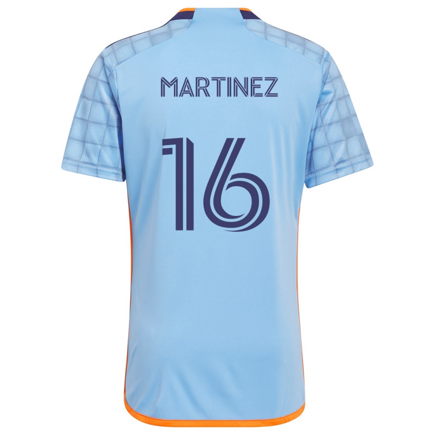 Bambino Maglia Alonso Martínez #16 Blu Arancione Kit Gara Home 2024/25 Maglietta