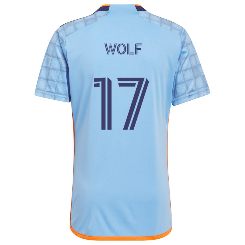 Bambino Maglia Hannes Wolf #17 Blu Arancione Kit Gara Home 2024/25 Maglietta