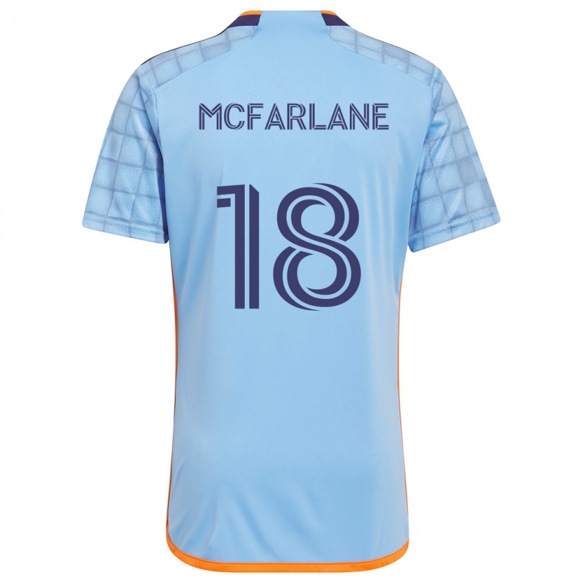 Bambino Maglia Christian Mcfarlane #18 Blu Arancione Kit Gara Home 2024/25 Maglietta