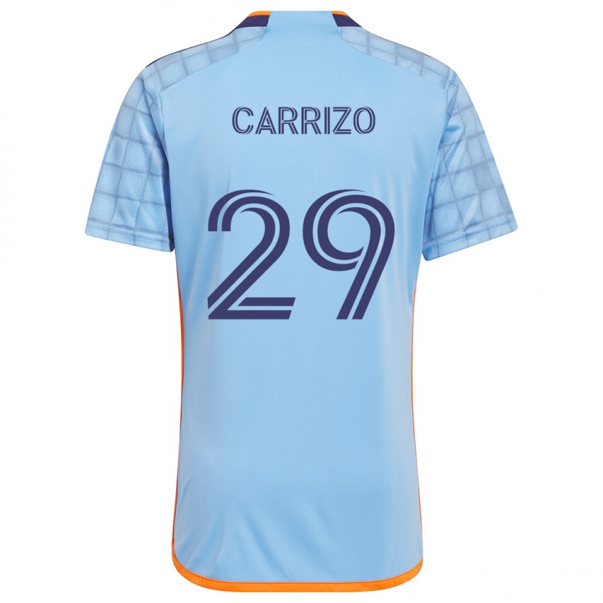 Bambino Maglia Máximo Carrizo #29 Blu Arancione Kit Gara Home 2024/25 Maglietta