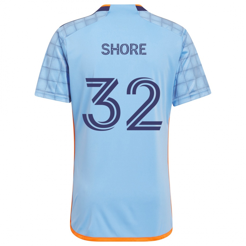 Bambino Maglia Jonathan Shore #32 Blu Arancione Kit Gara Home 2024/25 Maglietta