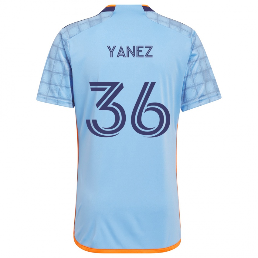 Bambino Maglia Zidane Yañez #36 Blu Arancione Kit Gara Home 2024/25 Maglietta