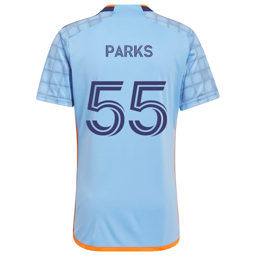 Bambino Maglia Keaton Parks #55 Blu Arancione Kit Gara Home 2024/25 Maglietta