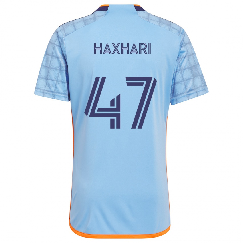 Bambino Maglia Klevis Haxhari #47 Blu Arancione Kit Gara Home 2024/25 Maglietta