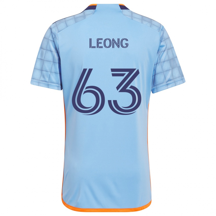 Bambino Maglia Matthew Leong #63 Blu Arancione Kit Gara Home 2024/25 Maglietta