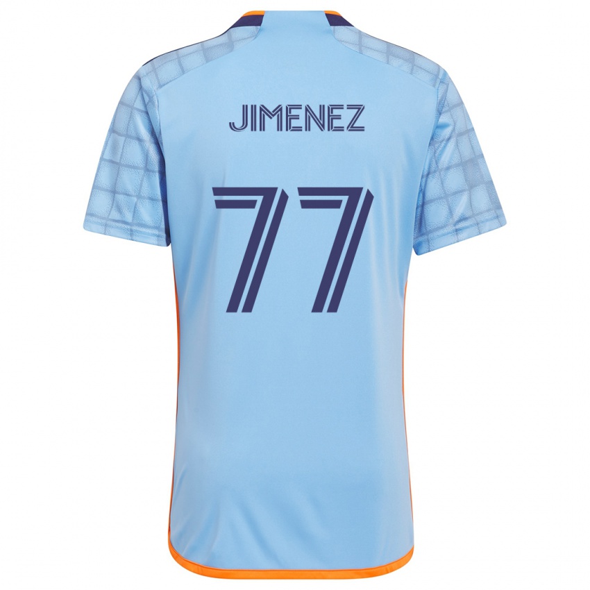 Bambino Maglia Jonathan Jiménez #77 Blu Arancione Kit Gara Home 2024/25 Maglietta