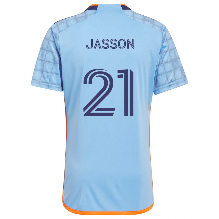 Bambino Maglia Andres Jasson #21 Blu Arancione Kit Gara Home 2024/25 Maglietta