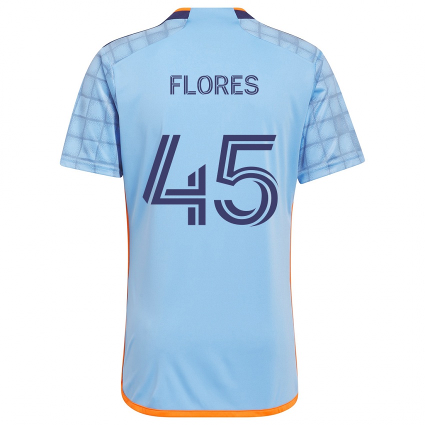 Bambino Maglia Brian Flores #45 Blu Arancione Kit Gara Home 2024/25 Maglietta