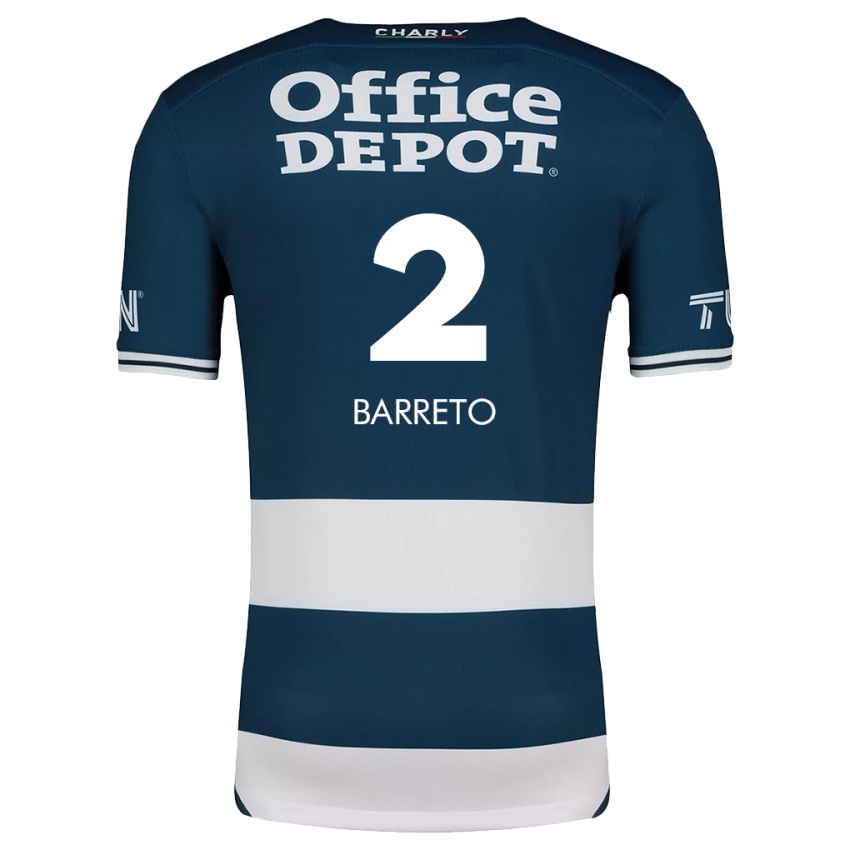 Bambino Maglia Sergio Barreto #2 Blu Bianco Kit Gara Home 2024/25 Maglietta