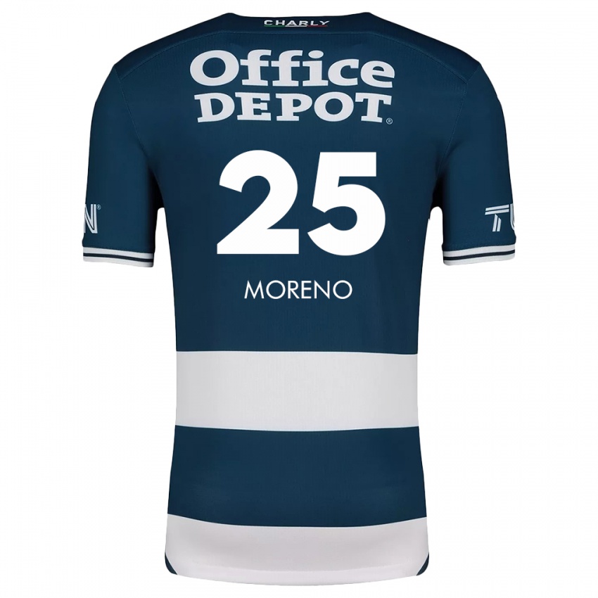 Bambino Maglia Carlos Moreno #25 Blu Bianco Kit Gara Home 2024/25 Maglietta