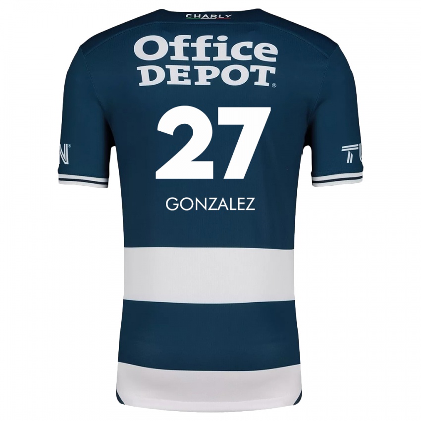 Bambino Maglia Owen González #27 Blu Bianco Kit Gara Home 2024/25 Maglietta